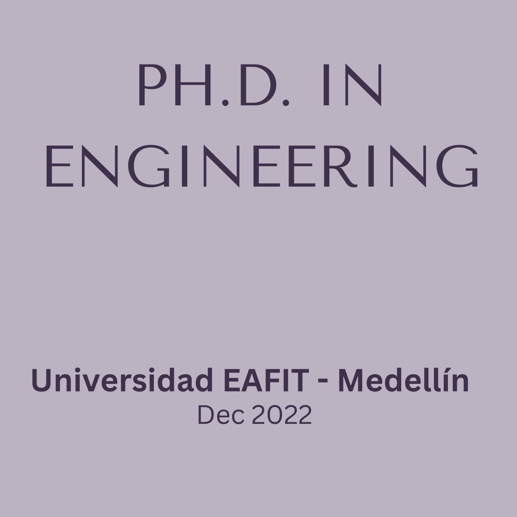 PhD in Engineering